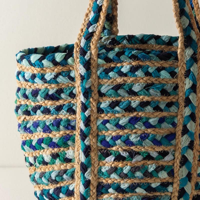 Chindi Blue Beach Bag Tote