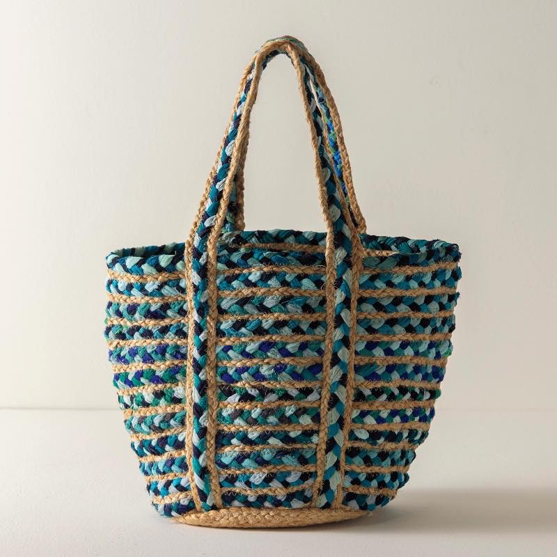 Chindi Blue Beach Bag Tote