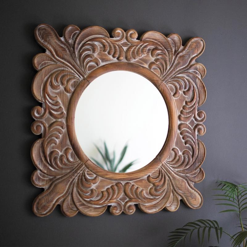 Fleur de Lis Framed Mirror