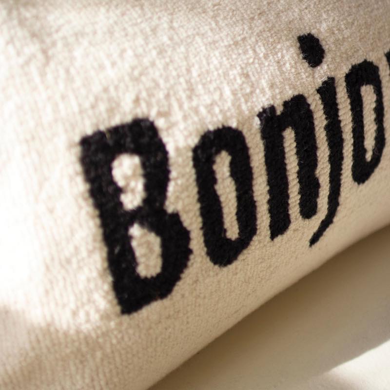 Bonjour Hand-hooked Pillow, 23