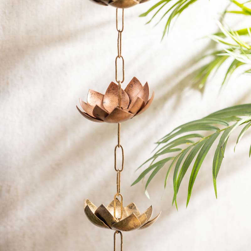 Lotus Metal Rain Chain (72