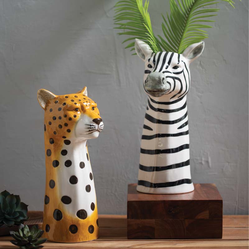 Into The Wild Zebra Vase