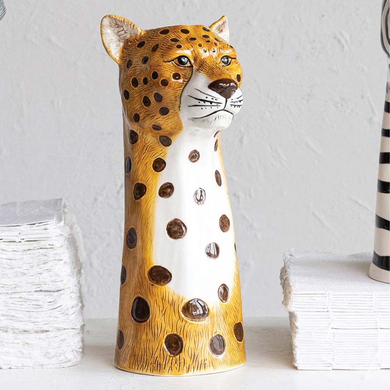 Into the Wild Cheetah Vase