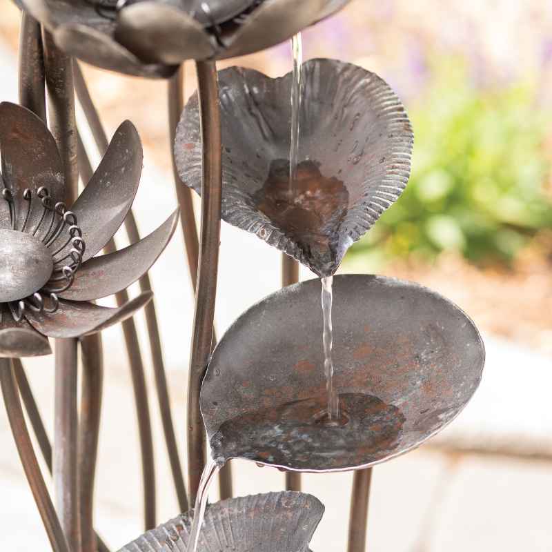 Metal Tiered Cascading Flower Fountain