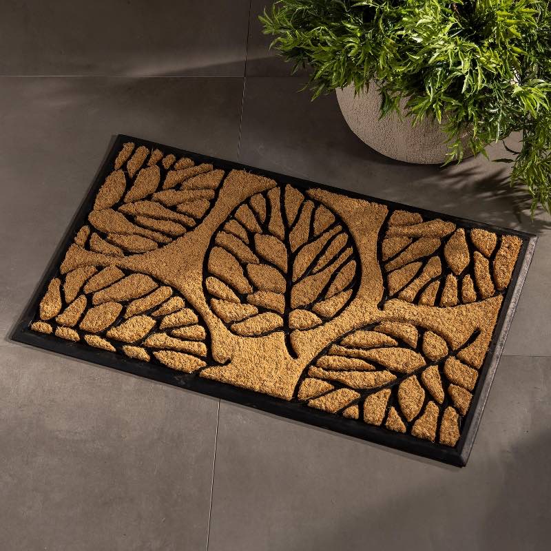 Rubber And Coir Leaf Doormat