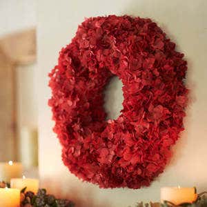 Hydrangea Wreath - Red