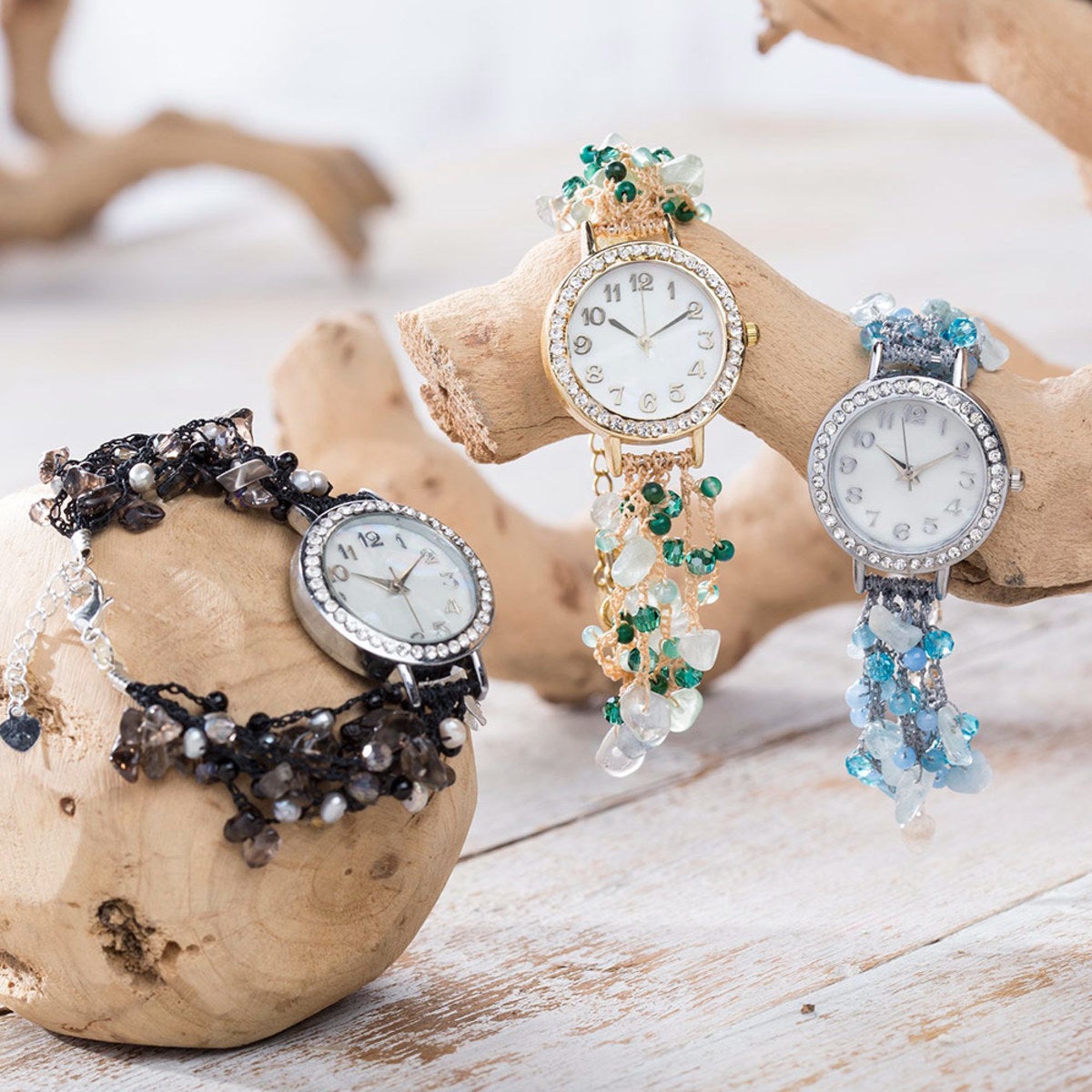 Resin Jewelry Bracelet Beaded Style Wrap Strap For Apple Watch –  Wristwatchstraps.co