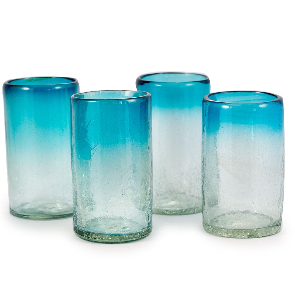 Maya Clear Stemless Wine Glasses, Set of 4