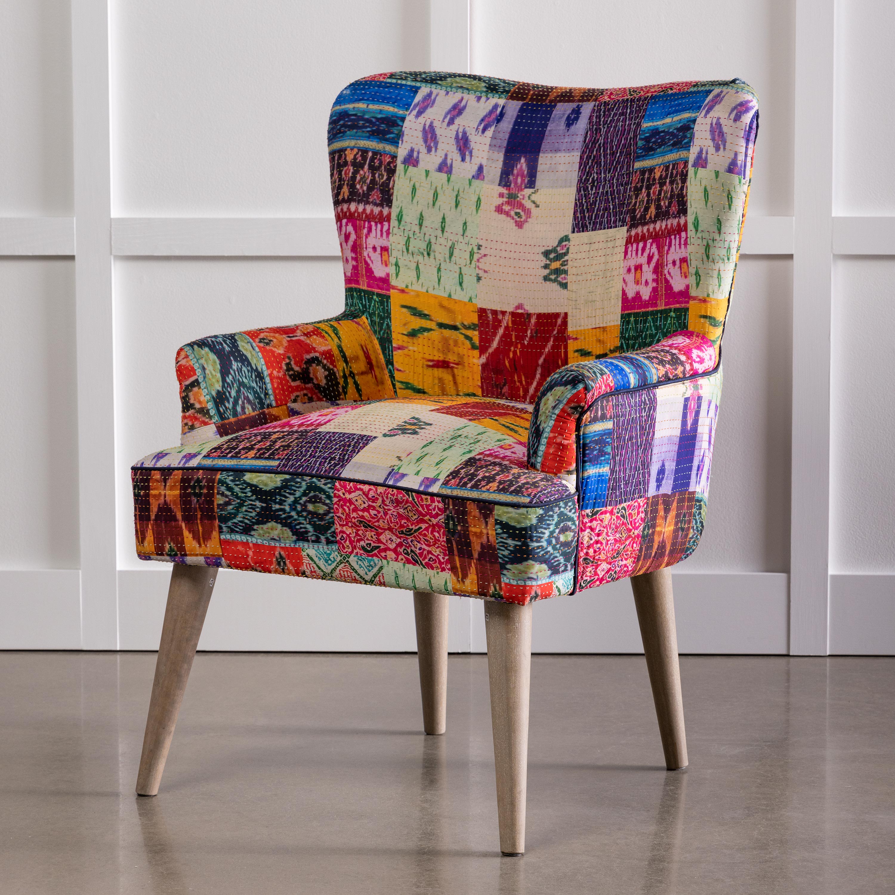 Kantha Wing Accent Chair | VivaTerra