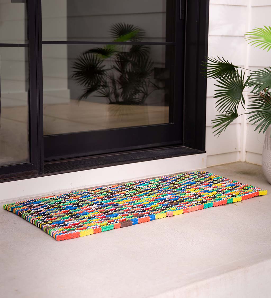 Kalalou Recycled Flip Flop Large Door Mat