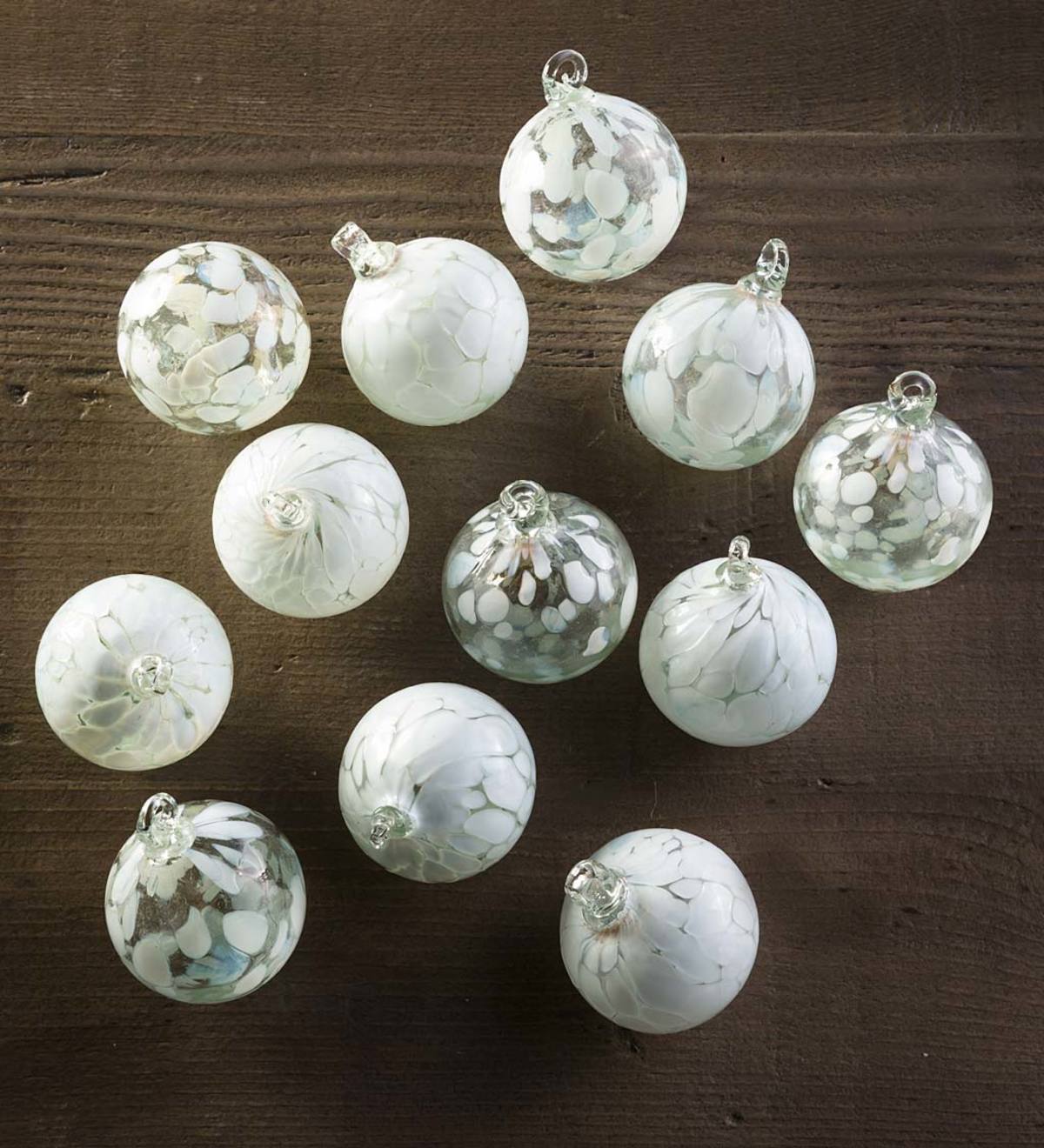 Laguna Recycled Glass Ornaments S/12 