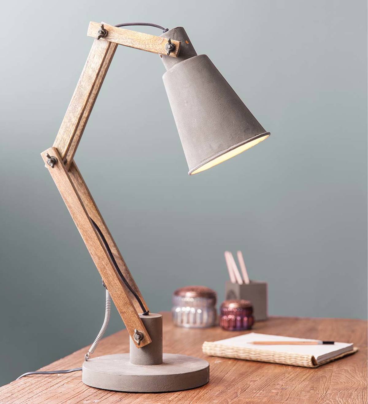 cement table lamp