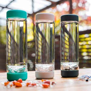Tea Infuser with Crystal Water Bottle with Tea Infuser Strainer